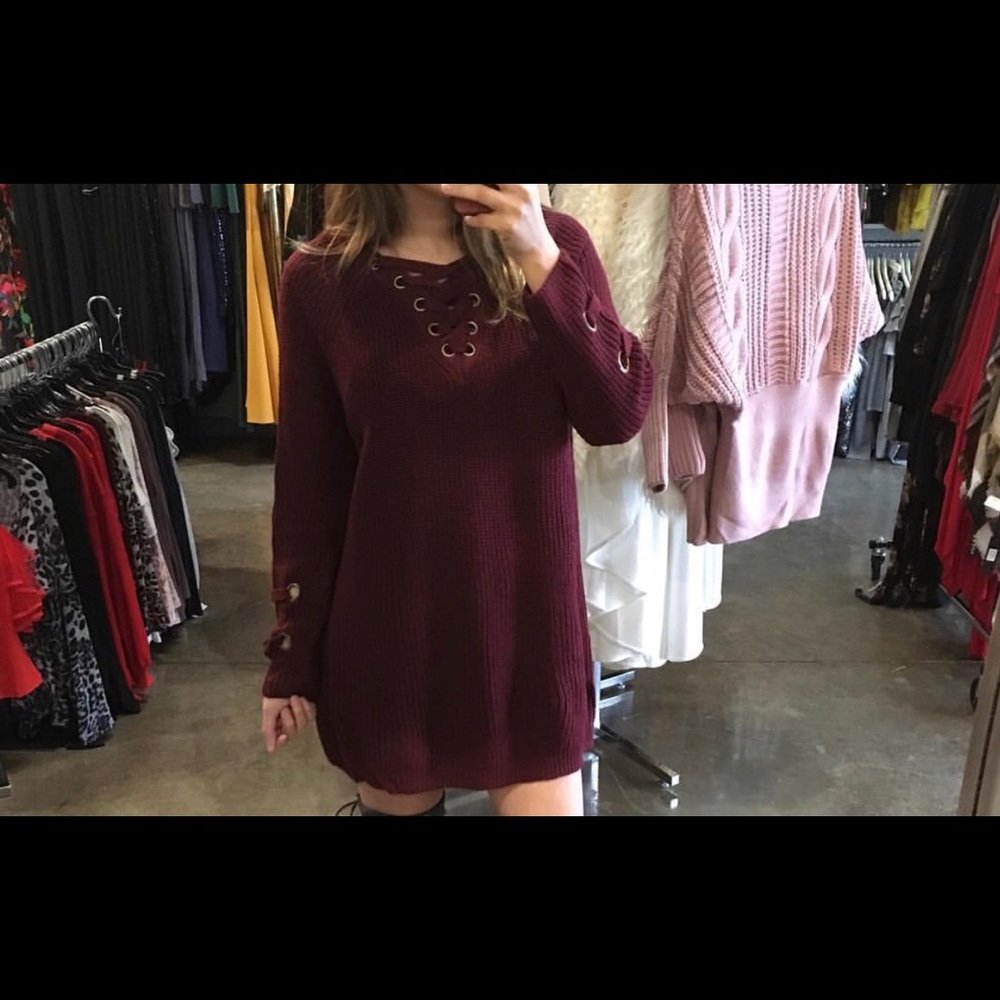 Red Sweater Dress